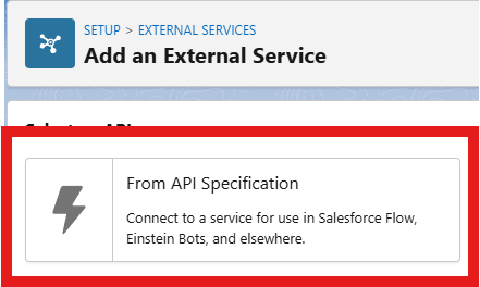 Add External Service: From API Specification