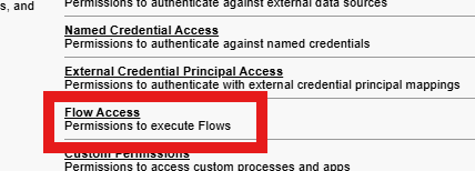 Profile overview: Flow Access