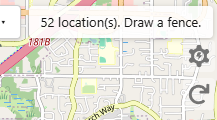 Configure gear on the map preview